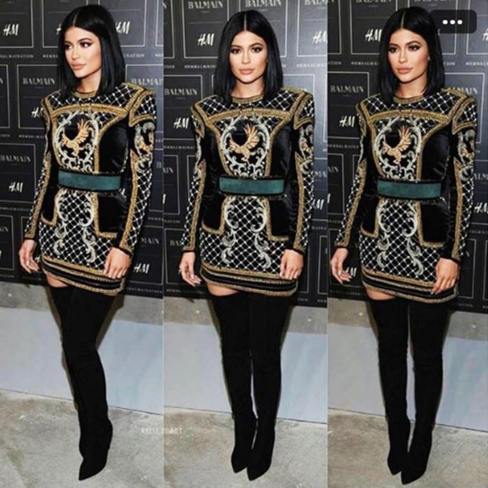 Balmain H&M Thigh High Suede Boots